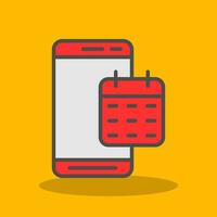 Mobile Calendar  Vector Icon Design