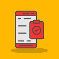 Mobile Check List  Vector Icon Design