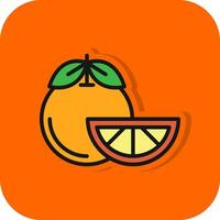 Tangerine Vector Icon Design