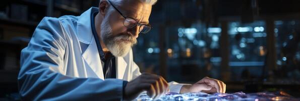 Healthcare and medical, Doctor and robotics research diagnose Human brains scan. photo