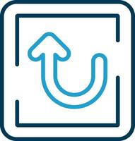 U Turn Vector Icon Design