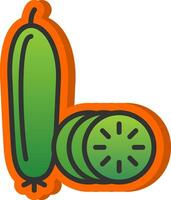 Cucumber Vector Icon Design