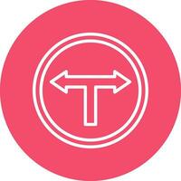 T Junction Vector Icon Design