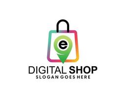 Online Shop logo designs template, Phone Shop logo symbol icon, Logo template icon vector