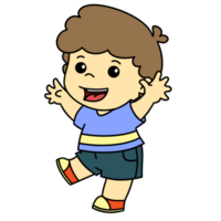 contento dibujos animados niño chico png