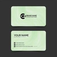 Modern corporate business card template with flat user interface vector