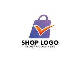 Online Shop Logo Template Design Vector