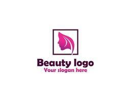 Woman beauty logo template vector