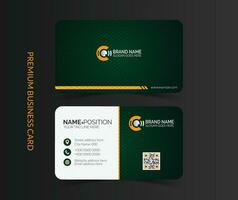 Modern corporate business card template with flat user interface vector