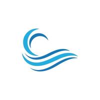 Water wave icon vector