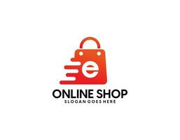 Online Shop Logo Template Design Vector