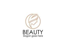 beauty salon with flower for salon logo or sign vector