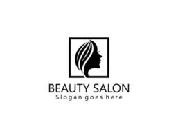 beauty salon with flower for salon logo or sign vector