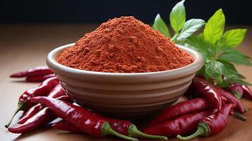 a realistic image of spice paprika. photo