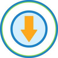 Down Arrow Vector Icon Design