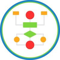 Flow Chart Vector Icon Design