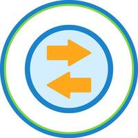 Two Way Arrow Vector Icon Design