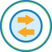 Two Way Arrow Vector Icon Design