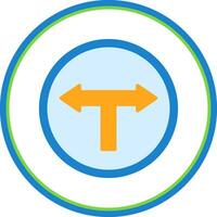 T Junction Vector Icon Design