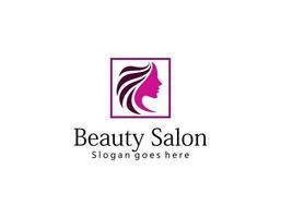 Woman logo with modern beauty style, natural beauty Premium Vector