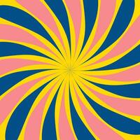 Radial rays burst in the center of an abstract retro background. Circus poster template. Vector backdrop
