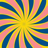 Radial rays burst in the center of an abstract retro background. Circus poster template. Vector backdrop