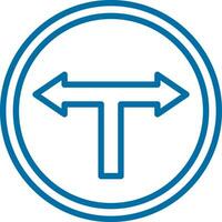 T Junction Vector Icon Design