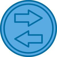 Two Way Arrow Vector Icon Design