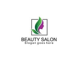 la cara de las mujeres combina el logotipo de la flor y la rama para el salón de belleza, spa, cosmética y cuidado de la piel. elegante diseño de logotipo y tarjeta de visita. vector