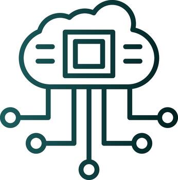 diseño de icono de vector de computación en la nube