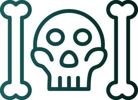 Skull And Bones Vector Icon Design