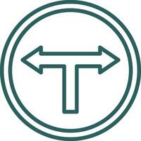 T Junction Vector Icon Design