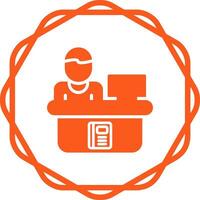 Library Reference Desk Vector Icon