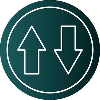 Up and Down Arrow Vector Icon Design