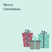 Christmas card with gifts. Winter holiday. vector