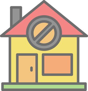 No entrada vector icono diseño