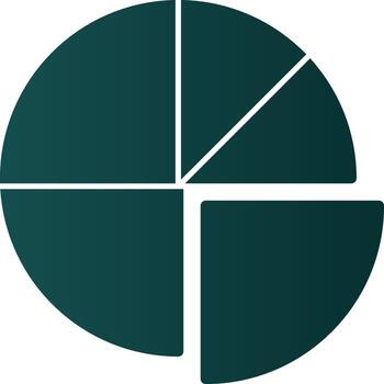 Pie Chart Vector Icon Design