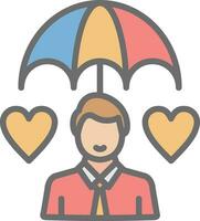 Life Insurance Vector Icon Design