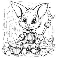 halloween coloring page for kids vector