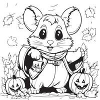 halloween coloring page for kids vector