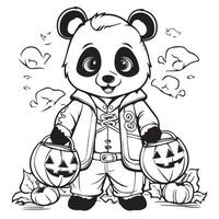 halloween coloring page for kids vector