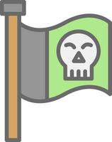 Pirate Flag Vector Icon Design