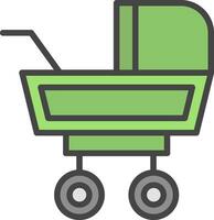 Baby Buggy Vector Icon Design