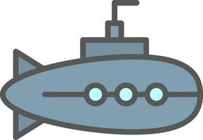 Submarine Vector Icon Design