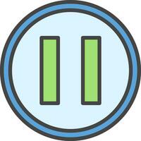 Pause Vector Icon Design