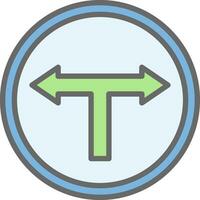 T Junction Vector Icon Design
