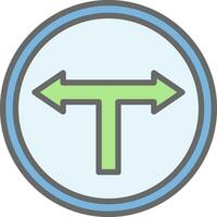 T Junction Vector Icon Design