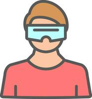 Virtual Reality Vector Icon Design