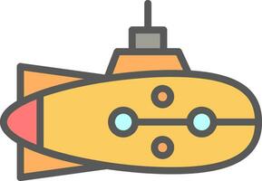 diseño de icono de vector submarino