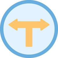 T Junction Vector Icon Design